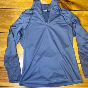 The North Face purple 1/4 zip pull over